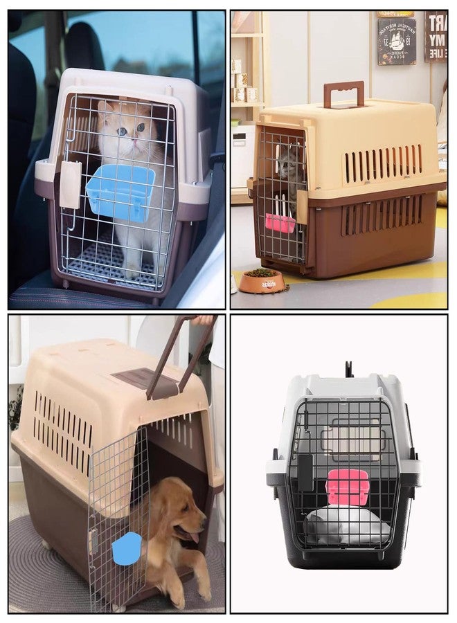 Aecsze 4 PCS Cage Cups Rabbit Feeder Waterer, Chicken Birds Feeders Hanging, Food and Water Container for Pet, Bath Water Bowl Universal for Birds Hamsters Rats Rabbit Guinea Pig Small Pets (Blue, Pink) - Image 4